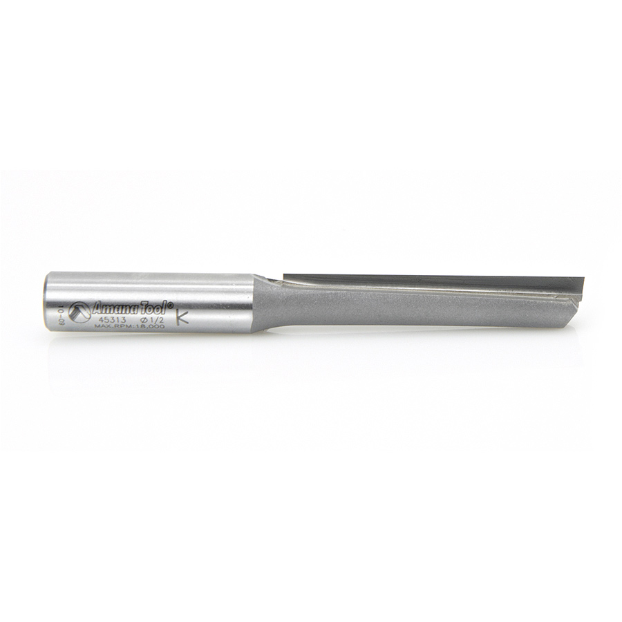 45313 Carbide Tipped Straight Plunge Single Flute High Production 1/2 Dia x 2-1/2 x 1/2 Inch Shank