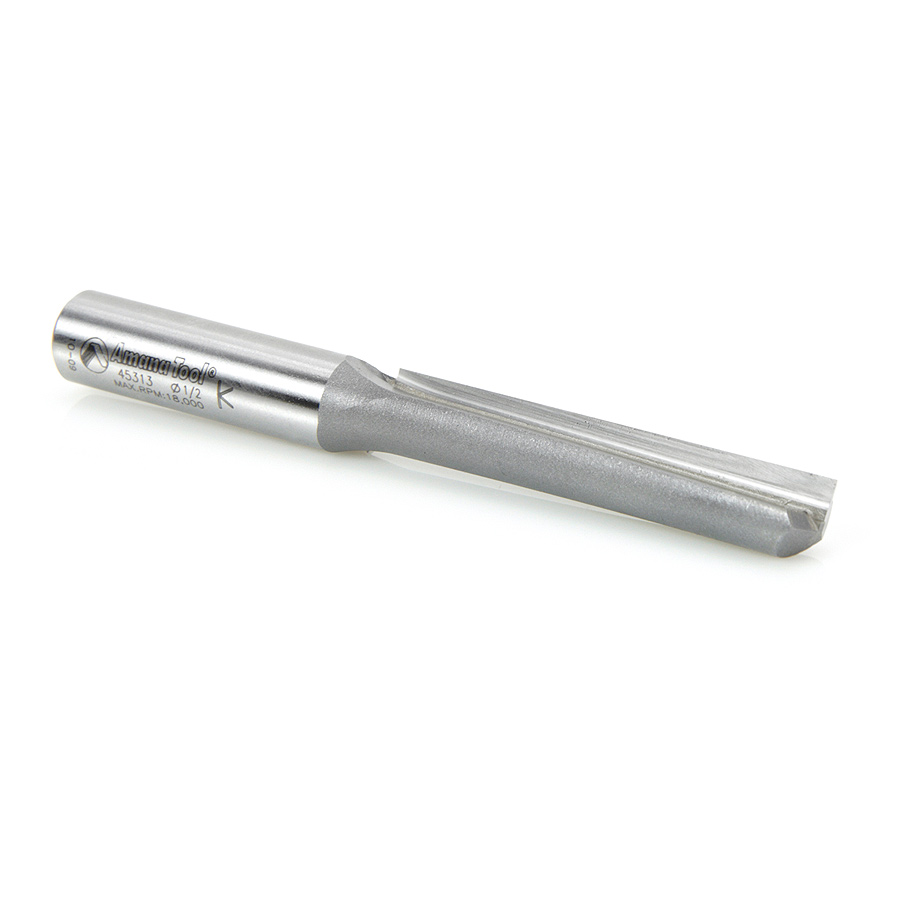 45313 Carbide Tipped Straight Plunge Single Flute High Production 1/2 Dia x 2-1/2 x 1/2 Inch Shank