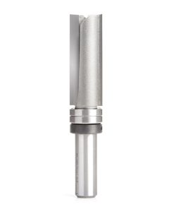 45366 Carbide Tipped Flush Trim Plunge Template 3/4 Dia x 2 x 1/2 Inch Shank with 2 Upper Ball Bearings