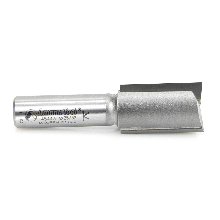 45443 Carbide Tipped Straight Plunge 25/32 Dia x 1-1/4 x 1/2 Inch Shank