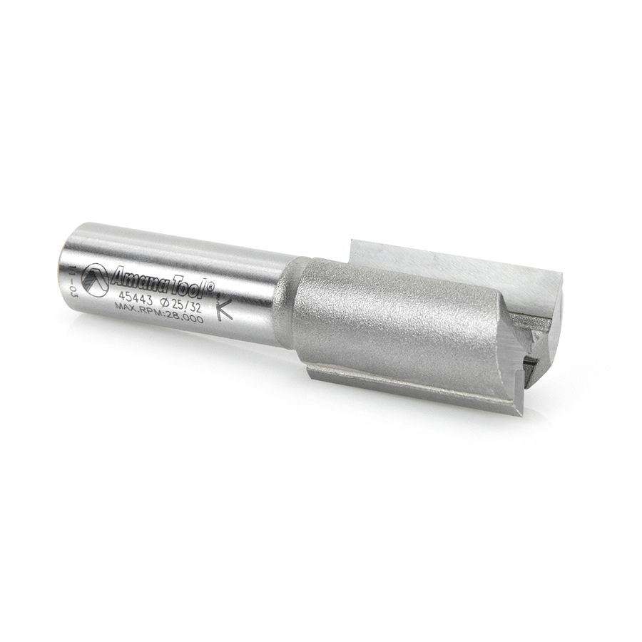 45443 Carbide Tipped Straight Plunge 25/32 Dia x 1-1/4 x 1/2 Inch Shank