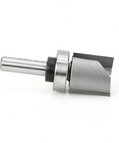 45466 Carbide Tipped Flush Trim Plunge Template 1 Inch Dia x 1 Inch x 3/8 Shank with Upper BB