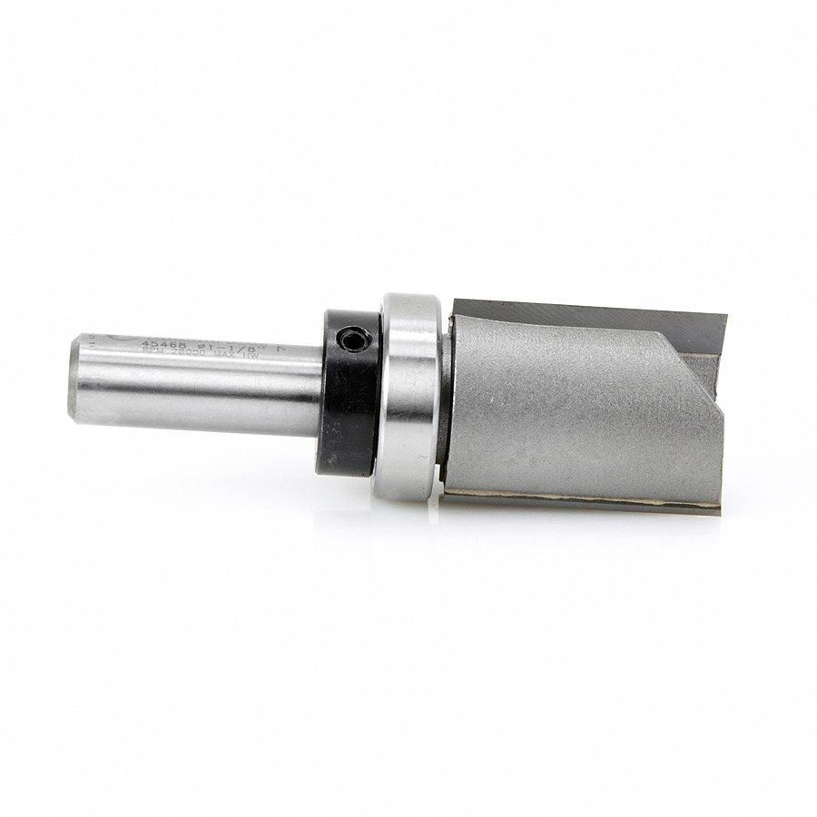 45468 Carbide Tipped Flush Trim Plunge Template 1-1/8 Dia x 1-1/2 x 1/2 Inch Shank with Upper BB