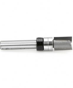 45475 Carbide Tipped Flush Trim Plunge Template 3/8 Dia x 1/2 x 1/4 Inch Shank with 2 Upper Ball Bearings