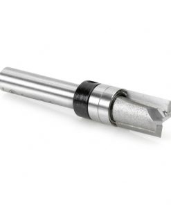 45475 Carbide Tipped Flush Trim Plunge Template 3/8 Dia x 1/2 x 1/4 Inch Shank with 2 Upper Ball Bearings