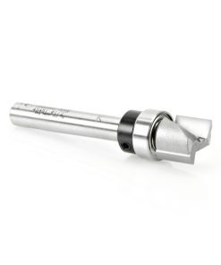 45481 Carbide Tipped Flush Trim Plunge Template 1/2 Dia x 3/8 x 1/4 Inch Shank with Upper BB