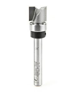 45481 Carbide Tipped Flush Trim Plunge Template 1/2 Dia x 3/8 x 1/4 Inch Shank with Upper BB