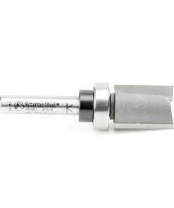 45483 Carbide Tipped Flush Trim Plunge Template 5/8 Dia x 3/4 x 1/4 Inch Shank with Upper BB