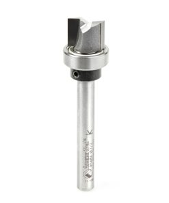 45484 Carbide Tipped Flush Trim Plunge Template 1/2 Dia x 3/8 x 1/4 Inch Shank with Oversized Upper Ball Bearing