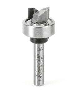 45496 Carbide Tipped Flush Trim Plunge Template 1/2 Dia x 1/4 x 1/4 Inch Shank with Oversized Upper Ball Bearing