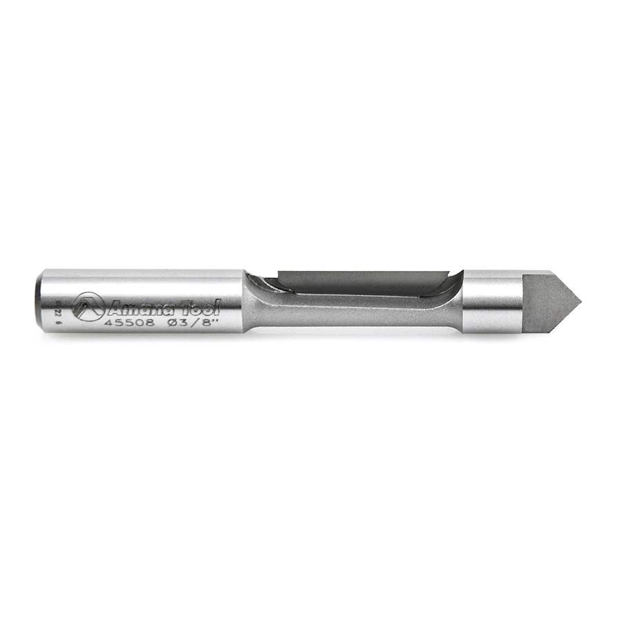 45508 Carbide Tipped Panel Pilot Concave Grind 3/8 Dia x 1 Inch x 3/8 Shank Single Flute