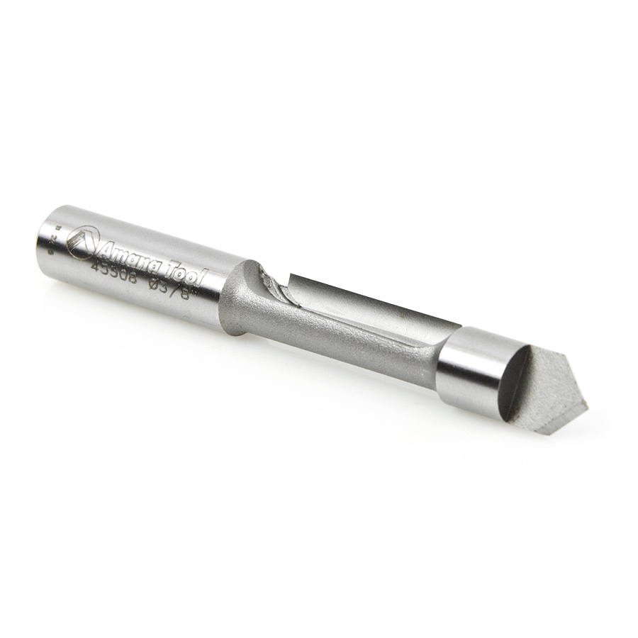 45508 Carbide Tipped Panel Pilot Concave Grind 3/8 Dia x 1 Inch x 3/8 Shank Single Flute