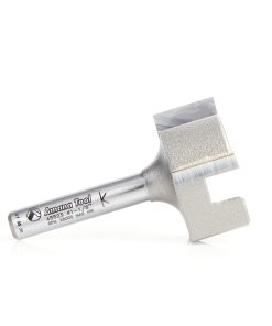45523 Carbide Tipped Spoilboard Surfacing, Rabbeting, Flycutter, Slab Leveler, Surface Planer & Flattening 28.5mm Dia x 12.5mm x 6mm Shank Router Bit