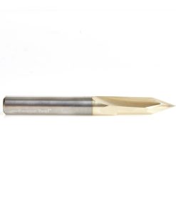 45613 "Zero-Point" 45 Degree V-Groove and Engraving 1/4 Dia x 0.310" x 1/4 Shank ZrN Coated Router Bit