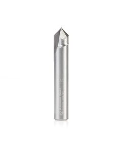 45625 Solid Carbide V-Groove 90 Deg x 1/4 Dia x 1/8 x 1/4 Inch Shank