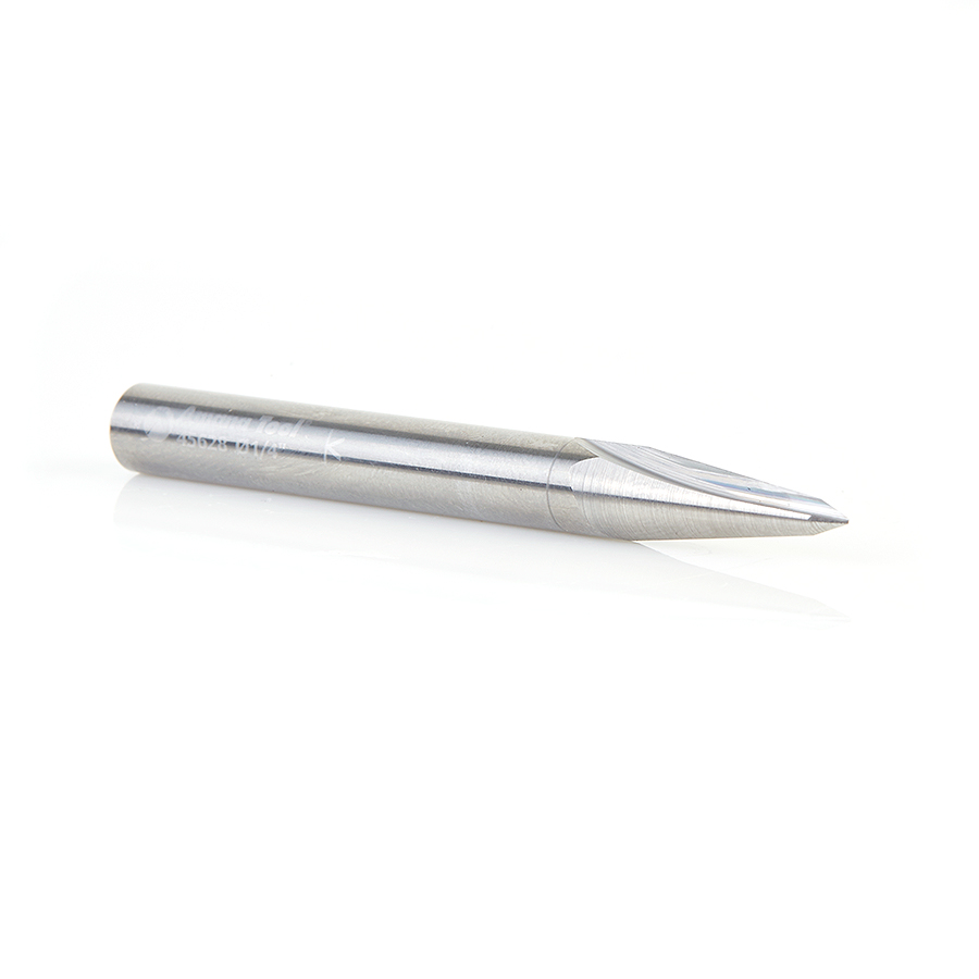 45628 Solid Carbide V Groove Engraving 15 Deg x 1/4 Dia x 0.666" x 1/4 Inch Shank