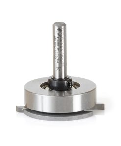 45680 Carbide Tipped Flooring Straight Dedicated Cutter 1-39/64 Dia x 7/64 x 1/4 Inch Shank Router Bit w/ Upper Ball Bearing