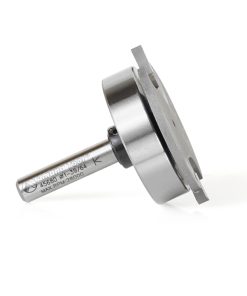 45680 Carbide Tipped Flooring Straight Dedicated Cutter 1-39/64 Dia x 7/64 x 1/4 Inch Shank Router Bit w/ Upper Ball Bearing