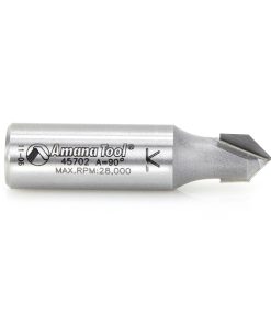 45702 Carbide Tipped V-Groove 90 Deg x 3/8 Dia x 3/16 x 1/2 Inch Shank