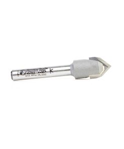 45703 Carbide Tipped "Zero Point" V-Groove 90 Deg x 1/2 Dia x 15/64 x 1/4 Inch Shank