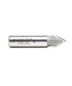 45706 Carbide Tipped V-Groove 60 Deg x 1/2 Dia x 27/64 x 1/2 Inch Shank
