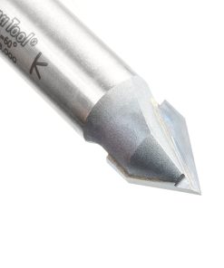 45706 Carbide Tipped V-Groove 60 Deg x 1/2 Dia x 27/64 x 1/2 Inch Shank