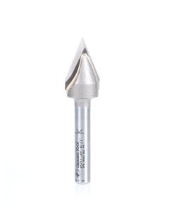 45711 Carbide Tipped "Zero Point" V-Groove 45 Deg x 1/2 Dia x 5/8 x 1/4 Inch Shank
