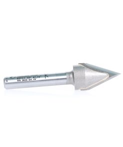45711 Carbide Tipped "Zero Point" V-Groove 45 Deg x 1/2 Dia x 5/8 x 1/4 Inch Shank
