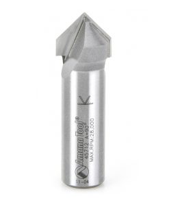 45712 Carbide Tipped V-Groove 90 Deg x 5/8 Dia x 5/16 x 1/2 Inch Shank
