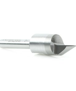 45731 Solid Carbide Cutting Head Brazed to Steel Shank V-Groove Signmaking & Lettering 60 Deg x 9/16 Dia x 7/16 x 1/4 Inch Shank