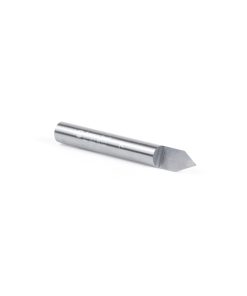 45761 Solid Carbide 60 Degree Engraving 0.010 Tip Width x 1/4 Shank x 2 Inch Long Signmaking Router Bit