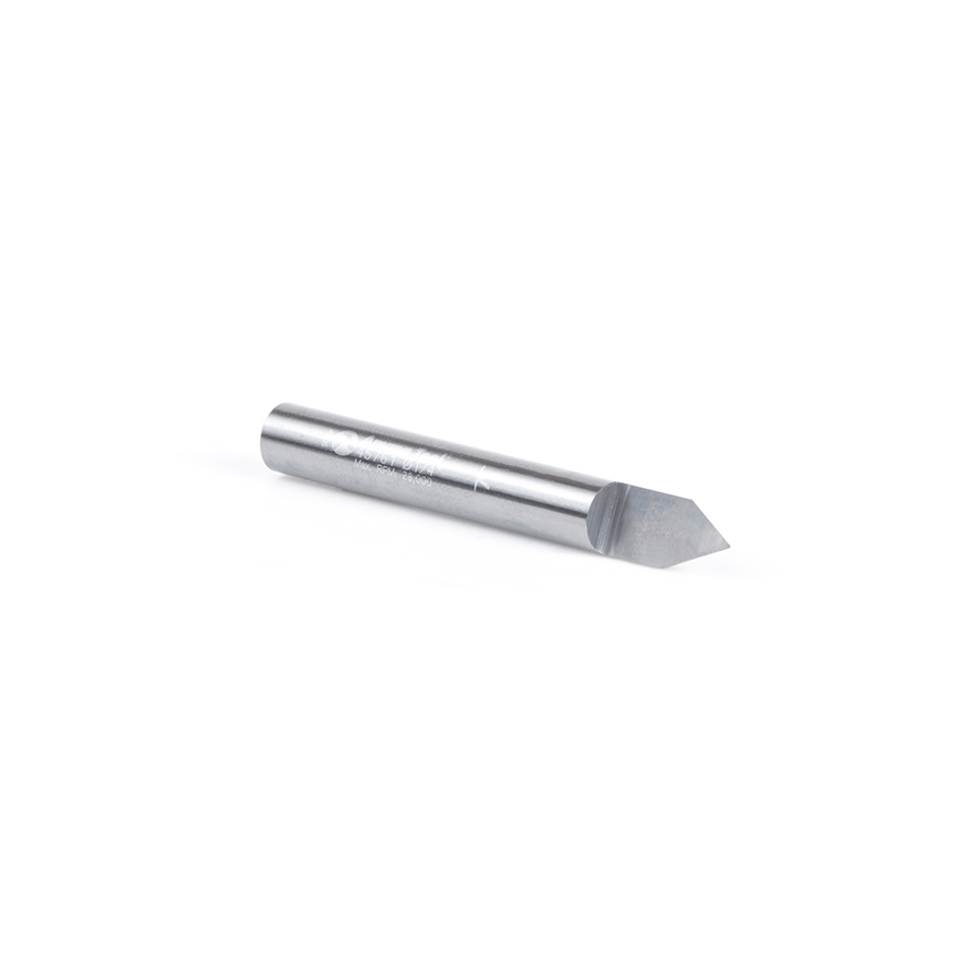 45761 Solid Carbide 60 Degree Engraving 0.010 Tip Width x 1/4 Shank x 2 Inch Long Signmaking Router Bit