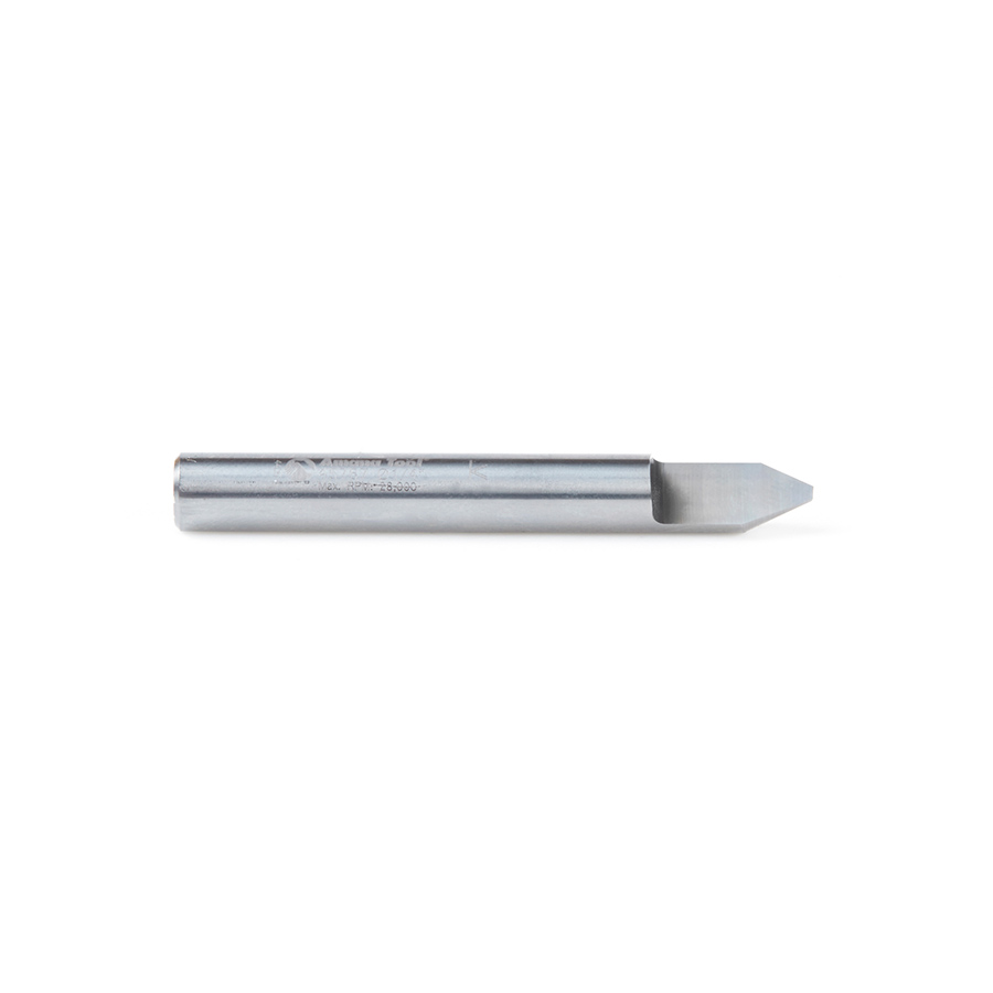 45767 Solid Carbide 60 Degree Engraving 0.060 Tip Width x 1/4 Shank x 2 Inch Long Signmaking Router Bit