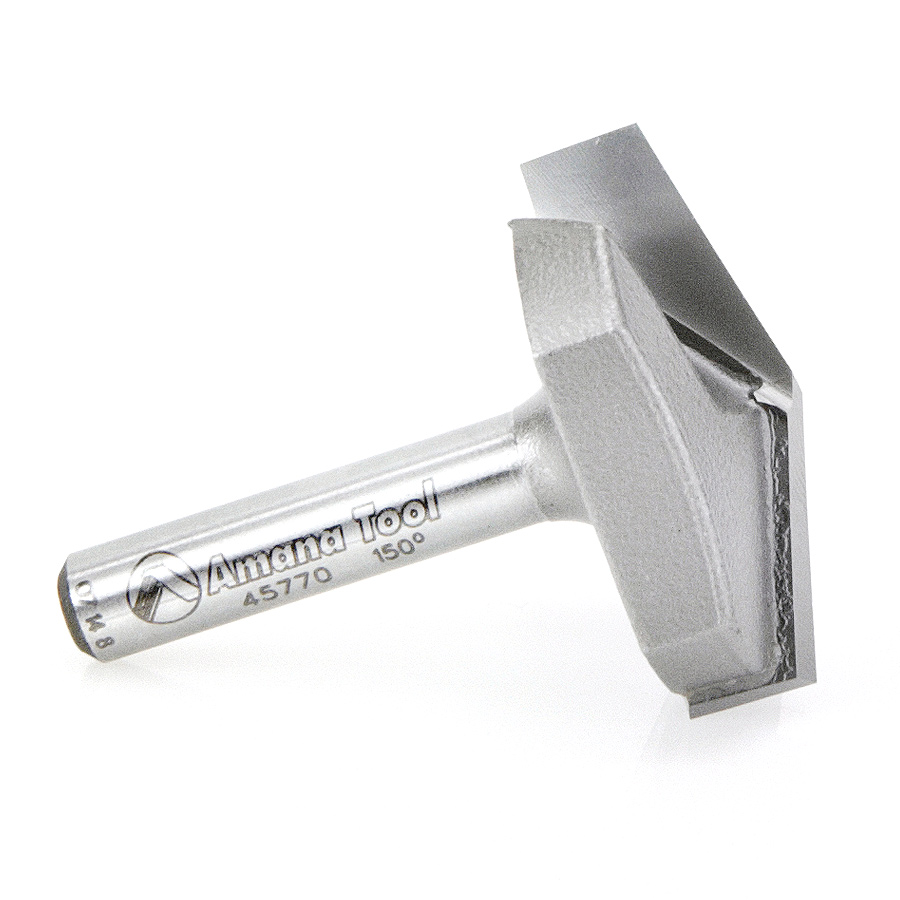 45770 Carbide Tipped V-Groove 150 Deg x 1-1/4 Dia x 11/64 x 1/4 Inch Shank