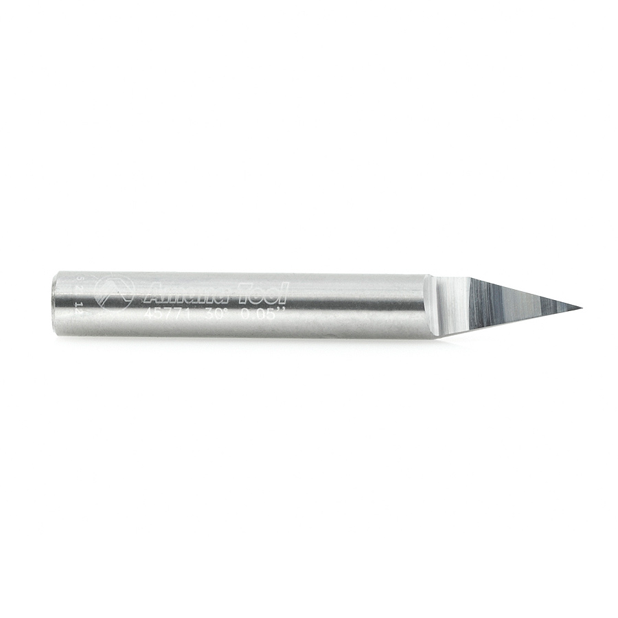 45771 Solid Carbide 30 Degree Engraving 0.005 Tip Width x 1/4 Inch Shank Signmaking