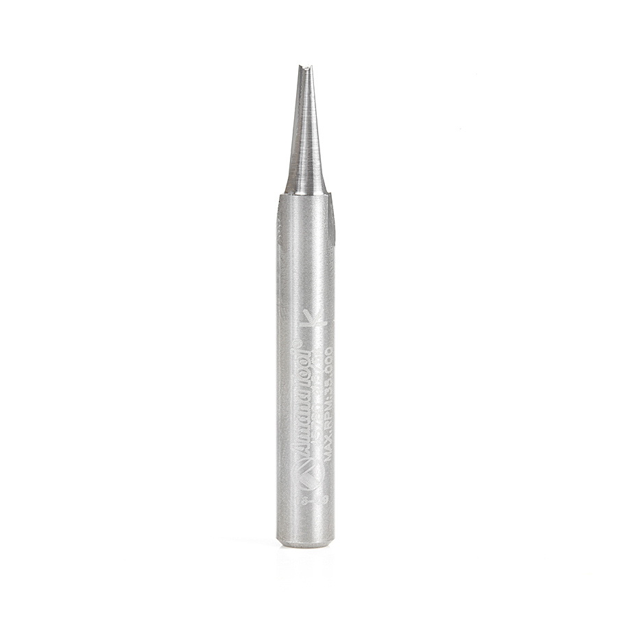 45780 Solid Carbide V Groove Engraving 15 Deg x 3/16 Dia x 1/2 x 1/4 Inch Shank