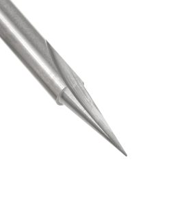 45783 Solid Carbide Carving Liner 18 Deg x 1/4 Dia x 5/8 x 1/4 Inch Shank x 1-Flute
