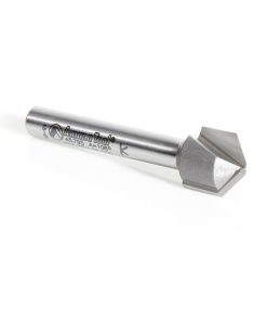 45795 Carbide Tipped Double Edge Folding V-Groove 108 Deg x 0.090 Inch Tip Width x 5/32 x 1/2 Dia. x 1/4 Inch Shank