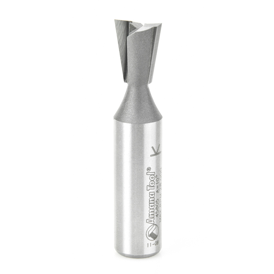 45805 Carbide Tipped Dovetail 10 Deg x 1/2 Dia x 5/8 x 1/2 Inch Shank