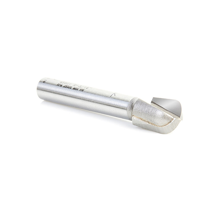 45901 Carbide Tipped Core Box 3/16 Radius x 3/8 Dia x 1/2 x 1/4 Inch Shank