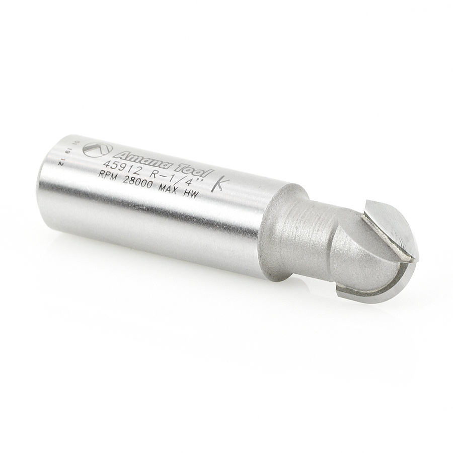 45912 Carbide Tipped Core Box 1/4 Radius x 1/2 Dia x 3/8 x 1/2 Inch Shank