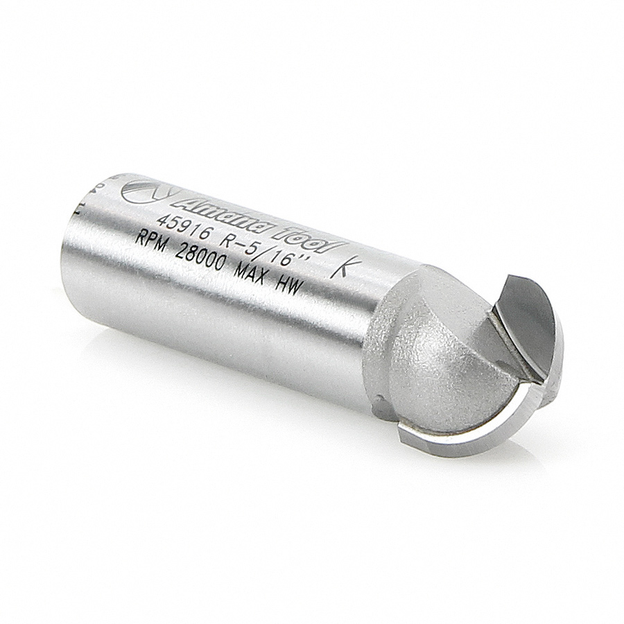 45916 Carbide Tipped Core Box 5/16 Radius x 5/8 Dia x 7/16 x 1/2 Inch Shank