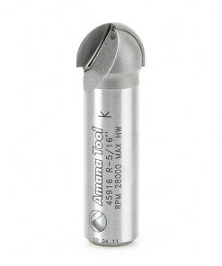 45916 Carbide Tipped Core Box 5/16 Radius x 5/8 Dia x 7/16 x 1/2 Inch Shank