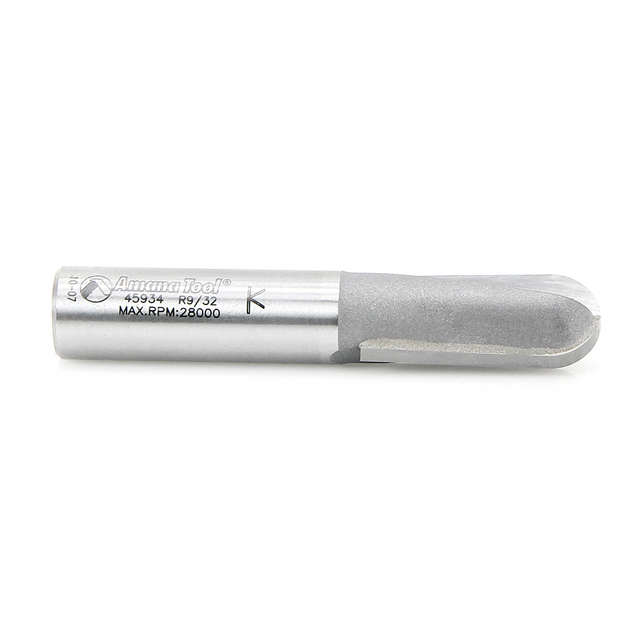 45934 Carbide Tipped Core Box 9/32 Radius x 9/16 Dia x 1-1/4 x 1/2 Inch Shank Extra Deep
