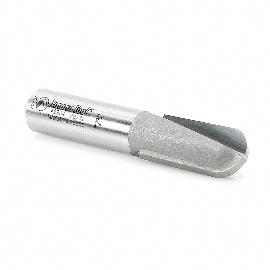45934 Carbide Tipped Core Box 9/32 Radius x 9/16 Dia x 1-1/4 x 1/2 Inch Shank Extra Deep