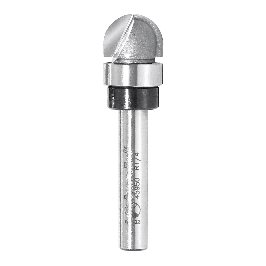 45950 Carbide Tipped Core Box 1/4 Radius x 1/2 Dia x 3/8 x 1/4 Inch Shank with Upper BB