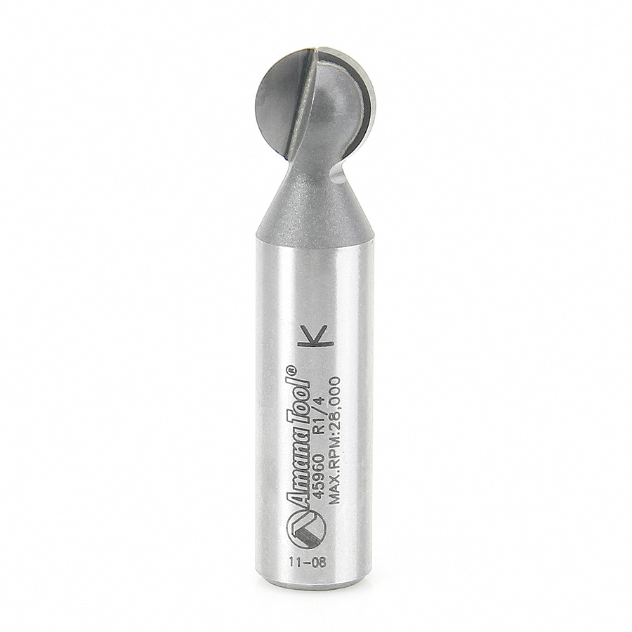 45960 Carbide Tipped Ball End 1/4 Radius x 7/16 Dia x 1/2 x 1/2 Inch Shank