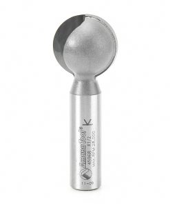 45968 Carbide Tipped Ball End 1/2 Radius x 1 Inch Dia x 1/2 x 1/2 Inch Shank
