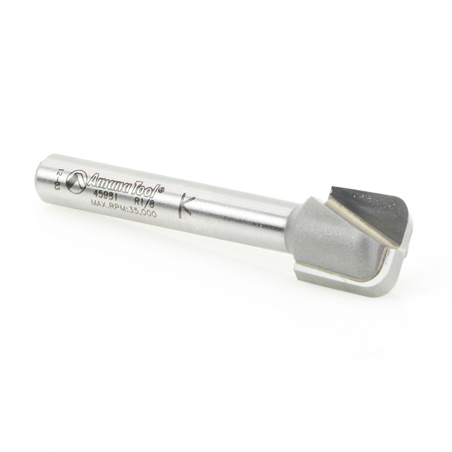45981 Carbide Tipped Bowl & Tray 1/8 Radius x 1/2 Dia x 1/2 x 1/4 Inch Shank