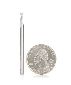 46004 Solid Carbide Spiral Plunge 3/32 Dia x 1/4 x 1/8 Shank x 2 Inch Long Up-Cut